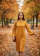 Сукня Meggi 42 Гірчичний (NLS-30003-1-Mustard) - зображення 1