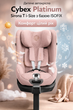 Автокресло детское автолюльки для новорожденных Cybex Platinum Sirona Ti с базой ISOFIX в машину для младенцев от 0 до 4-х лет Peach Pink - изображение 1