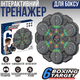 Тренажер для бокса на 6 целей с перчатками детский интерактивный аккумуляторный музыкальный с Bluetooth цвет прозрачно синий KB1813_blue - изображение 1