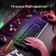 Клавиатура проводная HyperX Eve 1800 RGB USB Black (B7JE0AA) - изображение 4