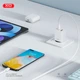 Мережевий зарядний пристрій XO L130 PD30W/QC18W (1USB-C+1USB-A) Fast Chargers with Type-C cable White (XO-L130+C) - зображення 5
