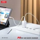 Мережевий зарядний пристрій XO CE13 65W GaN fast charging (2USB-C 65W/1USB-A 22.5W) White (XO-CE13) - зображення 5