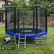 Батут усиленный Fitonix 8 фут. для детей и взрослых, защитная сетка, стремянка, 252 см до 120 кг - изображение 3