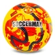 Мяч футбольный №5 PU Гриппи сшит вручную SOCCERMAX MANCHESTER UNITED FB-0047-816 Желтый-красный - изображение 1