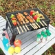 Складной мангал-гриль BBQ с ножками и решеткой, портативный (черный) - изображение 4