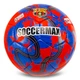 Мяч футбольный №5 PU Гриппи сшит вручную SOCCERMAX BARCELONA FB-0047-814 Красный-синий - изображение 2