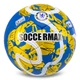 Мяч футбольный №5 PU Гриппи сшит вручную SOCCERMAX CHELSEA FB-0047-817 Синий-золотой - изображение 2