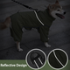 Зимовий водонепроникний комбінезон для собак Wan Talk Four-legged Reflective Jacket, Army Green, S - зображення 3