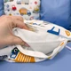 Бортики-подушки для хлопчика у дитяче ліжечко 6 шт Oh My Kids “Різнокольорові будівельні машини” сатин блакитний - зображення 7