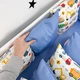 Бортики-подушки для хлопчика у дитяче ліжечко 6 шт Oh My Kids “Різнокольорові будівельні машини” сатин блакитний - зображення 10