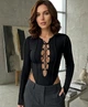 Боді жіноче зі шнурівкою на грудях та відкритими стегнами Honey Fashion Accessories чорний (10-67) S/M - изображение 1