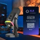 Динамічний мікрофон XLR/USB з RGB підсвіткою, для стрімінгу, подкастів, ігор і вокалу, з Mute та виходом для навушників - зображення 2