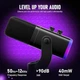 Динамічний мікрофон XLR/USB з RGB підсвіткою, для стрімінгу, подкастів, ігор і вокалу, з Mute та виходом для навушників - зображення 10