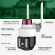 Набір 2 шт. Вулична поворотна Wi-Fi IP-камера відеоспостереження IP WiFi Q15 v380 3 Мп з віддаленим доступом (2941-2) - зображення 2