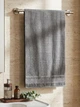 Турецкое бамбуковое махровое полотенце Zeron 70х140 Bamboo Grey - изображение 1
