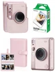Набор Fujifilm INSTAX MINI EVO Hybrid Light Pink розовая фотокамера мгновенной печати / картридж 10 фото / чехол розовый / фотоальбом 108 фото / подарочная упаковка - изображение 1
