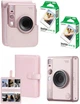 Набор Fujifilm INSTAX MINI EVO Hybrid Light Pink розовая фотокамера мгновенной печати / картриджи 20 фото / чехол розовый / фотоальбом 108 фото / подарочная упаковка - изображение 1