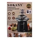 Шоколадный фонтан Sokany SK-07069 черный на 3 яруса 60 Вт для фондю и десертов (124-107-SK-07069) - изображение 4