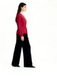 Жіноча блуза з баскою LadyLike 44 Червоний (ll2202120010381) - изображение 3