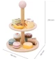 Набір ігровий Дерев’яна Солодка етажерка Viga PolarB Макаруни та тістечка (6971608442841) - зображення 4