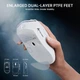 Геймерська ергономічна миша ATTACK SHARK V8 8K White Nano-Ice coating, PAW3950 MAX, 42000 DPI, 2.4G/Bluetooth/Кабель, Ultra-Lightweight 59g - изображение 9