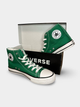 Женские кеды высокие с вышивкой Converse All Star зеленые 38 - изображение 1