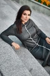 Жіноча сукня plus size з тринитки з люрексом з капюшоном Seventeen 3XL Чорний (2000000154237) - зображення 2
