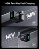 Повербанк Anker 737 PowerCore 24K 24000 мАч 140Вт быстрая зарядка Power Delivery 3.1 2x USB-C USB-A портативный аккумулятор с дисплеем - изображение 2