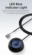 Виносна кнопка ввімкнення ПК TEUCER X3-BK з LED підсвічуванням, JFP1 Power switch interface, 1.8m, black - зображення 6