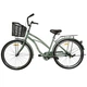 Велосипед SPARK CITY VISTA (колеса - 26", сталева рама - 17") з оливковим кошиком - зображення 3