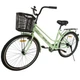 Велосипед SPARK CITY MIRA (колеса - 26", стальная рама - 17") с корзиной светло-салатовый - изображение 2