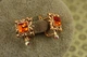 Серьги Xuping Jewelry Глория с оранжевым камнем Сваровски 1,8 см золотистые - изображение 2