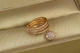 Серьги каффы Xuping Jewelry три дорожки с подвеской 1,5 см золотистые - изображение 2