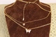 Набор Xuping Jewelry Двойная цепь две бабочки 45 см с приложением 5 см золотистый - изображение 3