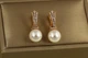 Серьги подвески Xuping Jewelry Жемчужина желаний 2,5 см золотистые - изображение 1