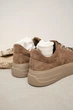 Женские кеды PARADIZE SHOES темно-бежевого цвета из натуральной замши на высокой подошве 41 размер (стелька 26,5 см) - изображение 6