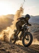 Велосипед електричний потужний електро фетбайк велосипед для дорослих fatbike з дисплеєм фарою на акумуляторі з крилами потужною рамою гірський чоловічий для міста села бездоріжжя Q20mini 48V 15AH 750W Ridstar Чорний 73950 - зображення 10