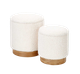 Zestaw 2 puf Halmar Cancun V-CH-CANCUN-PUFA Kremowy / Naturalny (5905248110946) - obraz 1