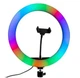 Лед-лампа кольцевая для студийного освещения Ring RGB MJ 36 36см с пультом и штативом для фото и видео - изображение 7