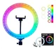 Лед-лампа кольцевая для студийного освещения Ring RGB MJ 36 36см с пультом и штативом для фото и видео - изображение 8