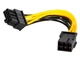 PCIe 6pin To 8pin Кабель-подовжувач / перехідник живлення PCI-E 6-контактів на 8-контактний для відеокарти - зображення 1