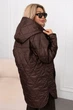 Куртка женская демисезонная свободного кроя, SOLINNA MF-084 Коричневый, 60-62 - изображение 3