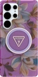 Etui Guess Glitter Flowers Triangle Buttons MagSafe do Samsung Galaxy S25 Ultra Purple (GUHMS25LHFLPEDU) - obraz 3