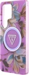 Etui Guess Glitter Flowers Triangle Buttons MagSafe do Samsung Galaxy S25 Ultra Purple (GUHMS25LHFLPEDU) - obraz 5