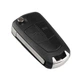 Корпус выкидного ключа Opel Vectra Astra Omega Insignia Zafira Crossland X Campo Vivaro AdlerKey (87-64) на 2 кнопки (лезвие HU101 две черные кнопки под чип 7946/7941) - изображение 3