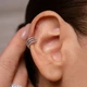 Серьги серебряные для пирсинга ушей 40097д - изображение 2