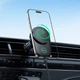 Автомобільний тримач із бездротовою зарядкою Hoco HW36 electric rotating magnetic wireless 15W Black - изображение 7