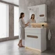 Комплект пластикових меблів Mikola-M Бостон HPL 3243 velur 80 см - изображение 2