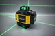 Лазерный уровень нивелир Laser Level 4D 2 аккумулятора 16 линий зеленый луч в кейсе желтый - изображение 2