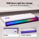 Магнітна ігрова клавіатур AULA HERO 84 HE White-purple - зображення 3